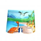 Kids Cartoon Casual Swim Shorts For Beach Vacation Swimming Trunks Bathing Suit For 2-8 Years Old forest dinosaur 5-6Y XL