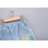 Kids Cartoon Jeans Fashion Cotton Middle Waist Trousers Casual Breathable Pants For 1 6 Years Old Kids dark blue 2 3Y 90cm