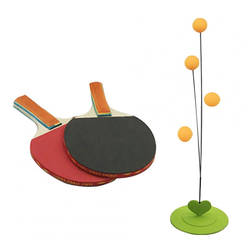 Kids Children Table Tennis Training Aids Exercise Set Flexible Shaft Racket Kit Portable training aids