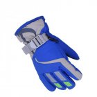 Kids Children Windproof Waterproof Snow Ski Winter Warm Gloves  Blue