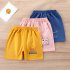 Kids Cotton Shorts Cute Cartoon Printing Summer Breathable Casual Short Pants For 0 7 Years Old Boys Girls navy blue duck 4 5Y 70 110CM