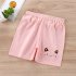 Kids Cotton Shorts Cute Cartoon Printing Summer Breathable Casual Short Pants For 0 7 Years Old Boys Girls pink cat head 3 4Y 65 100CM