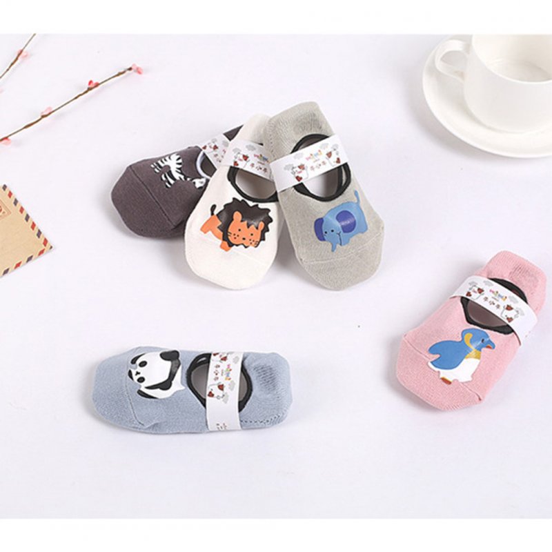 Kids Cute Cartoon Pattern Nonslip Boat Socks Toddler Socks MOQ：5 pairs Stick figure_ [S : 10-12]
