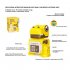Kids Dinosaur Piggy Bank Cartoon Electric Password Fingerprint Money Box For Boys Girls Christmas Birthday Gifts yellow