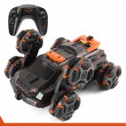 Kids Drift Spray Climbing Rc Car Gesture Sensing Deformation Off-road Vehicle Stunt Car Orange Single Control