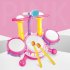 Kids Drum Set For Toddler Musical Toys With Microphone Drum Sticks Musical Instruments Playset For Boys Girls Gifts yellow