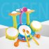 Kids Drum Set For Toddler Musical Toys With Microphone Drum Sticks Musical Instruments Playset For Boys Girls Gifts yellow