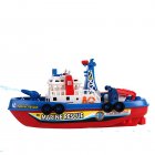 Kids Electric Fire Boat Simulation Fire Fighting Boat Toy Pool Toys Marine Models With Music Light