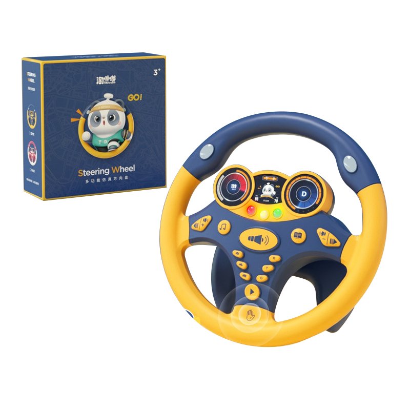 Kids Electric Simulation Steering Wheel Toy with Light Sound