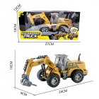 Kids Excavator Bulldozer Model Simulation Tractor Crane Truck Inertia Engineering Vehicle Toys For Boys Girls Gifts J