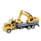 Kids Excavator Dump Truck Model Simulation Construction Truck Pull-back Car Toys For Boys Girls Birthday Gifts 312-1  excavator