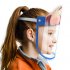 Kids Face Shield Full Face Covering Transparent Dust proof Waterproof Safety Protection Visor Shield brown dog