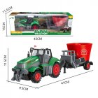 Kids Farm Tractor Inertia Car Model Simulation Transport Trailer Engineering Vehicle Toys For Boys Girls Birthday Gifts 612-5