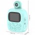 Kids Film Camera Thermal Printer Paper Photo Portable Pocket Video Recording Wireless Hd Instant Printing Blue