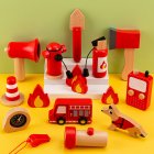 Kids Firefighter Wooden Toy Set Simulation Role-Playing Firemen Play House Toys