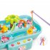 Kids Fishing Toys Electric Water Cycle Music Light Baby Bath Toys Child Game Fish Outdoor Toys Fishing Games For Children 889141 blue 6 ducklings 0 56KG