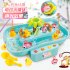 Kids Fishing Toys Electric Water Cycle Music Light Baby Bath Toys Child Game Fish Outdoor Toys Fishing Games For Children 889141 blue 6 ducklings 0 56KG