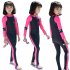 Kids Girls Boys Sunscreen Quick Dry Long Sleeve Diving Muslim Swimwear Pink XL