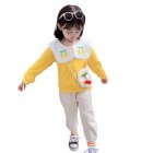 Kids Girls Cherry Long Sleeve Tops   Trousers for Spring Autumn Clothes yellow 90cm
