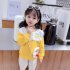 Kids Girls Cherry Long Sleeve Tops   Trousers for Spring Autumn Clothes yellow 90cm