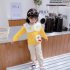 Kids Girls Cherry Long Sleeve Tops   Trousers for Spring Autumn Clothes yellow 110cm