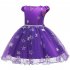 Kids Girls Halloween Witch Hat Star Princess Dress Set for Party Wear purple 90cm