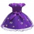 Kids Girls Halloween Witch Hat Star Princess Dress Set for Party Wear purple 120cm