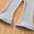 Kids Girls Leggings Flared Pants Cotton Solid Color Baby Spring Autumn Outerwear Elastic Bottom Long Pants Gray 1 2Y 80cm