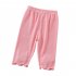 Kids Girls Leggings Pleated Pants Solid Color Comfortable Breathable Summer Toddlers Baby Cropped Pants gray 4 5Y 100cm