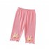 Kids Girls Leggings Pleated Pants Solid Color Comfortable Breathable Summer Toddlers Baby Cropped Pants gray 4 5Y 100cm