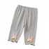 Kids Girls Leggings Pleated Pants Solid Color Comfortable Breathable Summer Toddlers Baby Cropped Pants gray 4 5Y 100cm