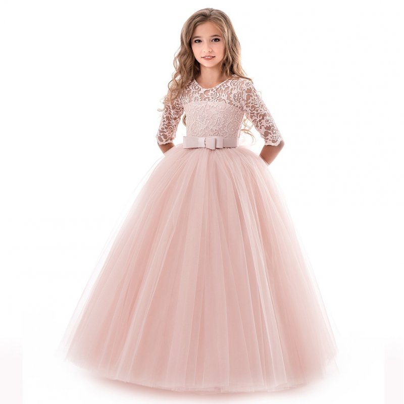 Kids Girls Lace Formal Princess Dress
