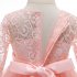 Kids Girls Long Sleeve Lace Formal Princess Dress for Wedding Party Wear Pink 160
