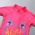 Kids Girls One piece Swimsuit Cute Cat shaped Print Baby Toddler Swimwear Sun Protection Bathing Surfing Suit pink 7 8Y XL