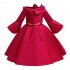 Kids Girls Princess Dress Middle Sleeve Embroidery Full Dress for Christmas New Year Party Wedding green 150