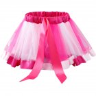 Kids Girls Rainbow Gauze  Skirt Lace-up Design Comfortable Breathable Colorful Home Party Casual Tutu Skirt Princess Dress