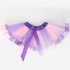 Kids Girls Rainbow Gauze  Skirt Lace up Design Comfortable Breathable Colorful Home Party Casual Tutu Skirt Princess Dress purple  2 4year M