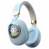 Kids Headphones With Mic LED Light Up 3D Cat Wireless Kids Headphones Adjustable Headband Over Ear Headsets gold