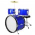 Kids Jazz Drum Kits 3 Drum And 1 Cymbal With Stool Mini Band Rock Set Junior 3 Piece Drum Set For Kids Drummers And Beginners blue