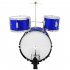 Kids Jazz Drum Kits 3 Drum And 1 Cymbal With Stool Mini Band Rock Set Junior 3 Piece Drum Set For Kids Drummers And Beginners blue