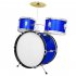 Kids Jazz Drum Kits 3 Drum And 1 Cymbal With Stool Mini Band Rock Set Junior 3 Piece Drum Set For Kids Drummers And Beginners blue