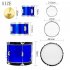 Kids Jazz Drum Kits 3 Drum And 1 Cymbal With Stool Mini Band Rock Set Junior 3 Piece Drum Set For Kids Drummers And Beginners blue
