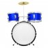 Kids Jazz Drum Kits 3 Drum And 1 Cymbal With Stool Mini Band Rock Set Junior 3 Piece Drum Set For Kids Drummers And Beginners blue