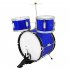 Kids Jazz Drum Kits 3 Drum And 1 Cymbal With Stool Mini Band Rock Set Junior 3 Piece Drum Set For Kids Drummers And Beginners blue