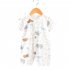 Kids Jumpsuit Newborn Short Sleeves Thin Romper Cartoon Printing Cotton Nightwear For 0 2 Years Old Boys Girls Dinosaur 12 18 months L