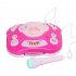 Kids Karaoke Stand Microphone Toys Adjustable Cool Music Microphone Toy Connect Mobile Phone pink