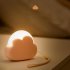 Kids Led Cute Cloud Shape Night Light With Lanyard 4 Lighting Modes Rechargeable 1200mah Battery Bedside Lamp White