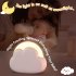Kids Led Cute Cloud Shape Night Light With Lanyard 4 Lighting Modes Rechargeable 1200mah Battery Bedside Lamp White