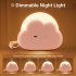 Kids Led Cute Cloud Shape Night Light With Lanyard 4 Lighting Modes Rechargeable 1200mah Battery Bedside Lamp White