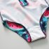 Kids Long Sleeves Zip Front Swimwear Girls Watermelon Printing Sunscreen One piece Swimsuit For Hot Spring watermelon 5 6years M